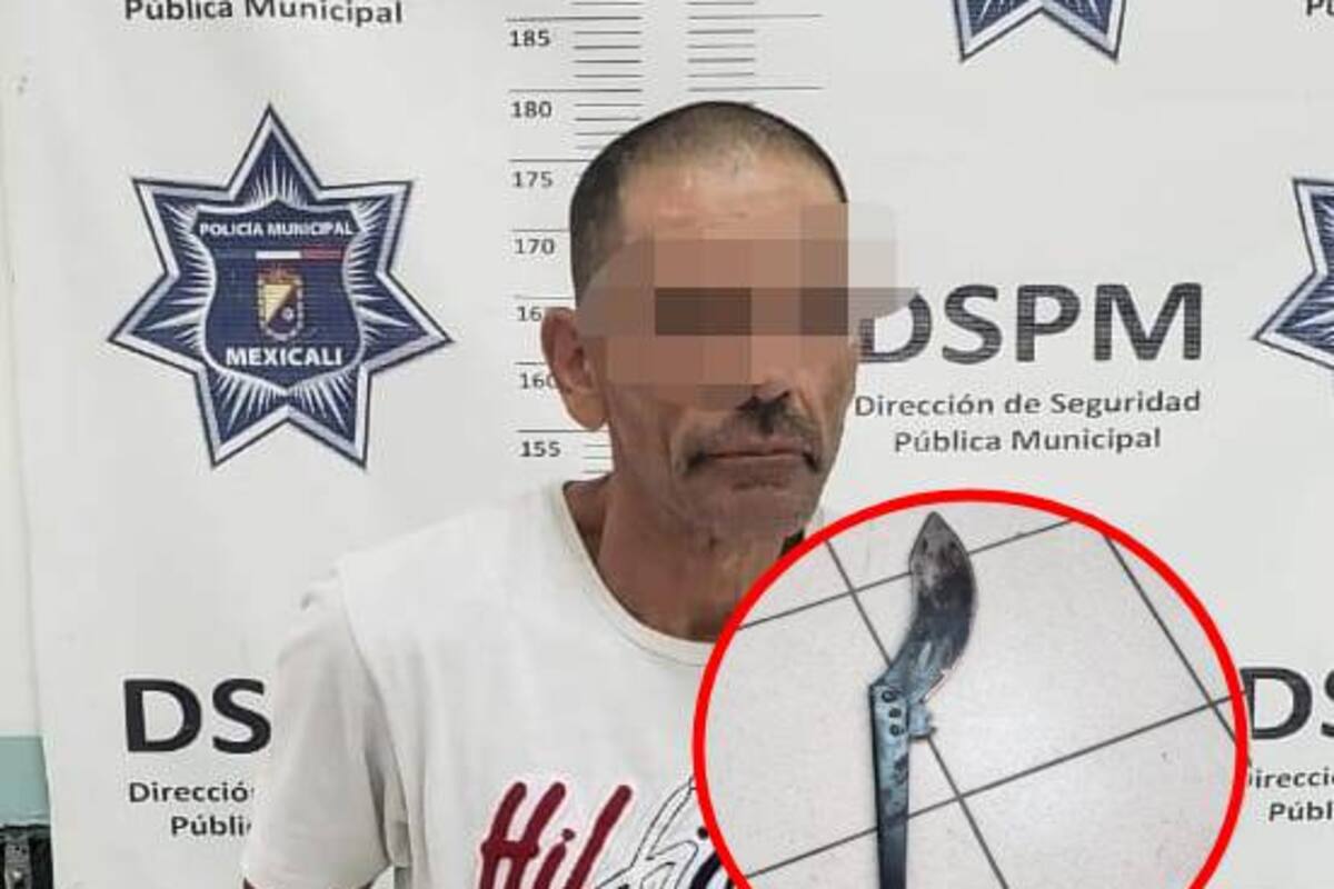 Detienen a sujeto que golpeaba cercos con un machete en Valle del Álamo