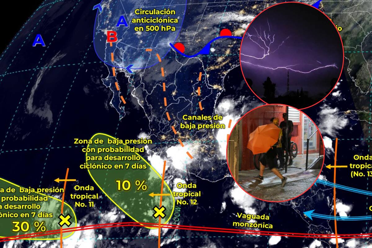 Clima hoy 22 de julio: Pronostican lluvias fuertes, con descargas eléctricas y granizo en estos estados