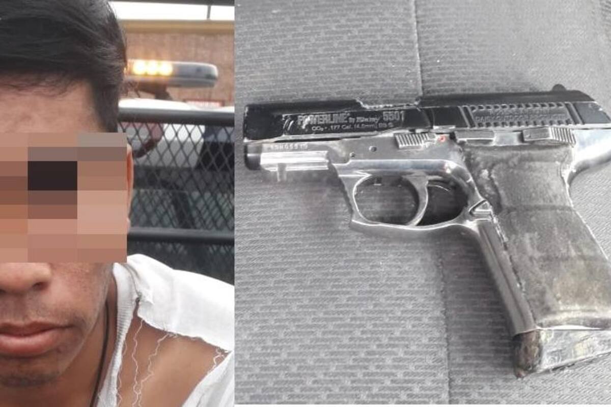 Asalta con pistola a empleados gasolinera pero ellos mismos lo aseguran