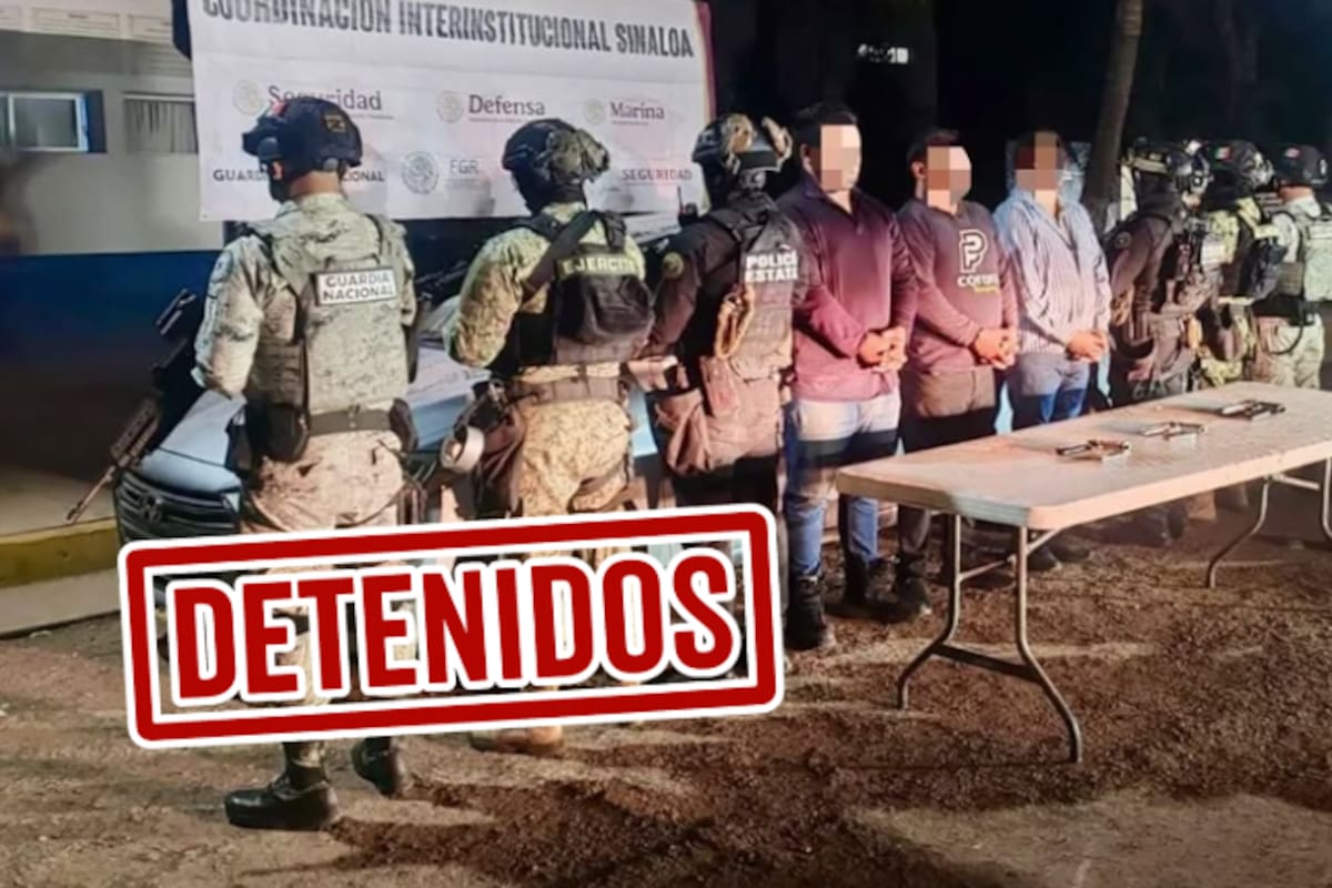 Tres hombres armados detenidos en Culiacán: aseguraron pistolas, vehículo robado y fueron puestos a disposición de la FGR