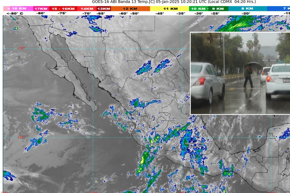 Pronóstico del clima para hoy 5 de enero de 2025: Frente Frío No. 21 impacta el norte y noreste de México. Se esperan tolvaneras, lluvias y descenso de temperatura