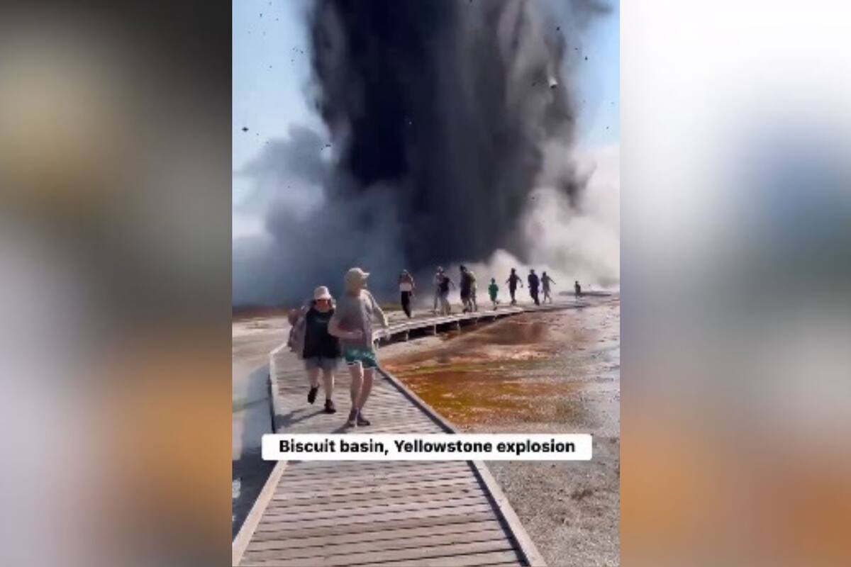 Video: Enorme explosión de géiser en Yellowstone obliga a cerrar la zona
