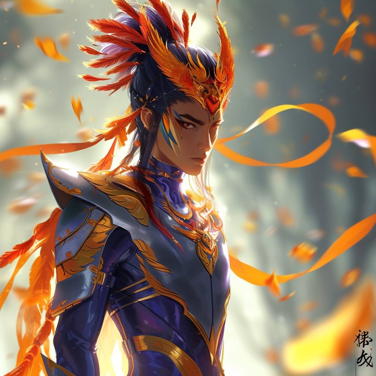 Las Alas Llameantes del Fénix y el Puño Fantasmal toman forma en esta visión realista de Ikki, creado por la inteligencia artificial.