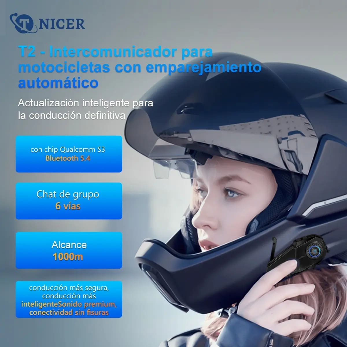 Intercomunicador para casco de motocicleta | Mercado Libre