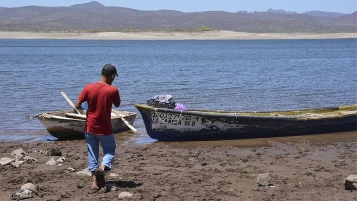 El panorama para los pescadores de la presa del Oviáchic no es nada alentador por los problemas de sequía. | Especial