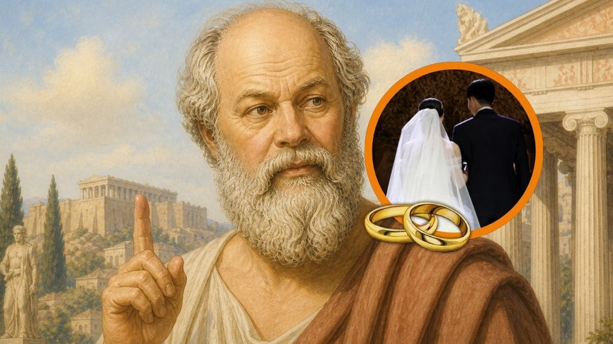 Sócrates, filósofo griego: “Cásate y si encuentras una buena esposa serás feliz; si no, te volverás filósofo”