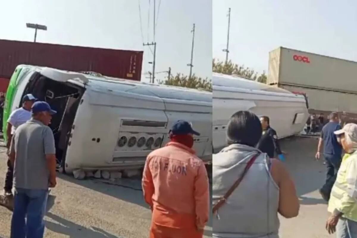 Tren embiste autobús en Hidalgo; una persona murió, chófer se dio a la fuga