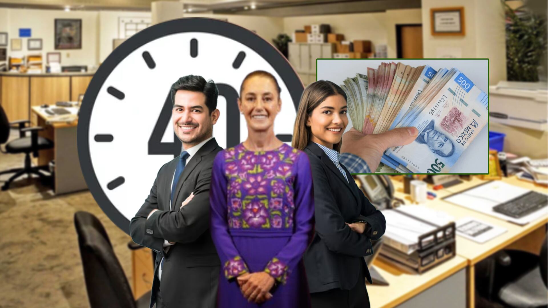 Empresarios e Inversión Pública en México solicitarán exentar el pago de impuestos en las horas extras de trabajadores ante la nueva iniciativa de reducir la jornada a 40 horas laborales a la semana. | AP, Archivo GH y Freepik