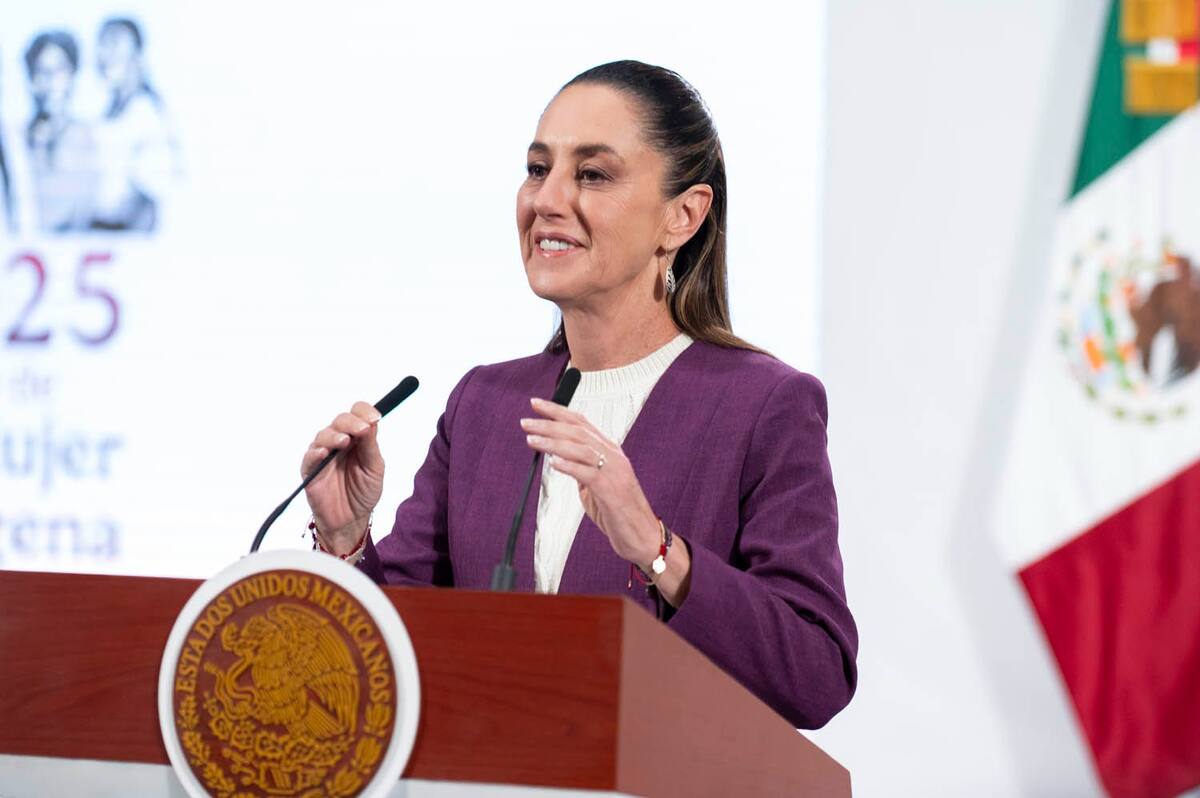 La presidenta Claudia Sheinbaum Pardo en su 'Conferencia del Pueblo' del 14 de agosto del 2025. | Crédito: Presidencia