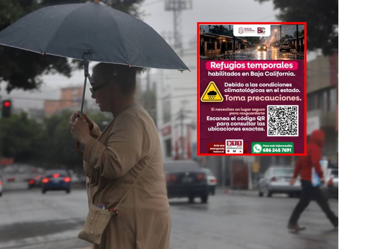 Habilitan refugios temporales en Baja California ante condiciones climatológicas