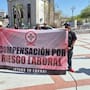 Staus lleva protesta al Poder Judicial con cierre simbólico de instalaciones por conflicto con Unison