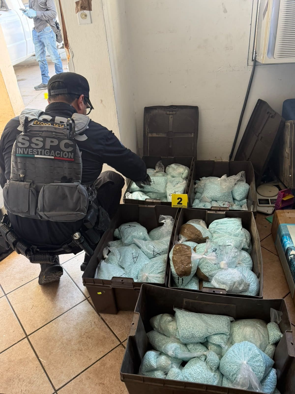 Aseguramiento de 120 kilos de pastillas de fentanilo, equivalentes a más de 4 millones de dosis este miércoles l Foto: Cortesía