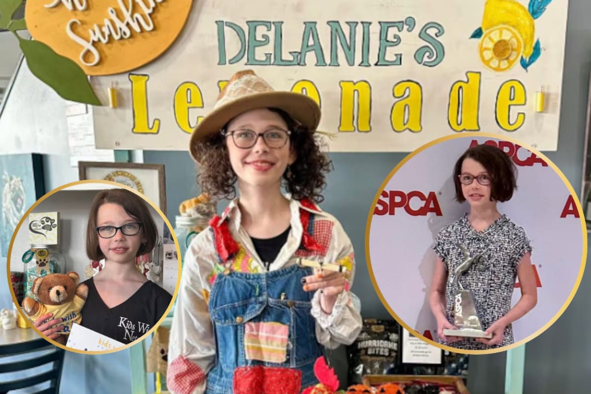A los 7 años, Delanie Dennis empezó a vender limonada para ayudar a animales abandonados, una iniciativa que cuatro años después había recaudado más de 61 mil dólares para refugios