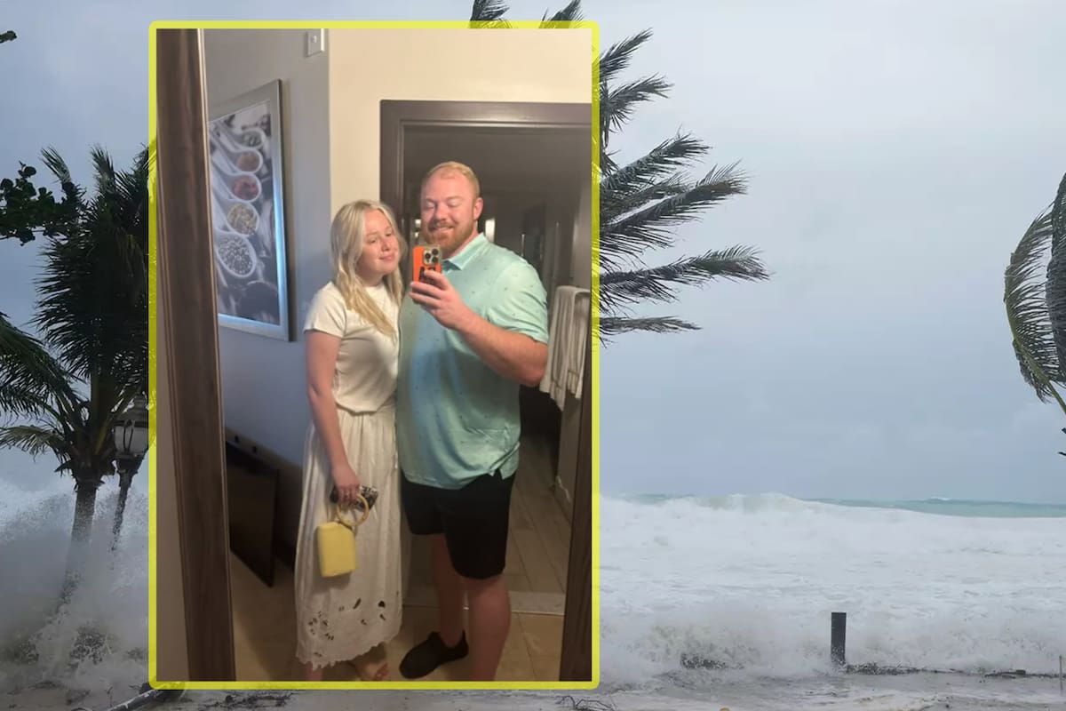 VIDEO: Recién casados atrapados por Huracán Beryl en su luna de miel en un hotel de Granada