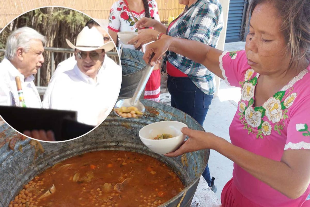 Yaquis celebran la última visita de AMLO con música y wakabaki