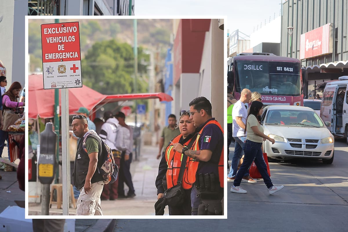 Habilitan cajones exclusivos para ambulancias y patrullas para agilizar la atención a emergencias en el Centro de Hermosillo