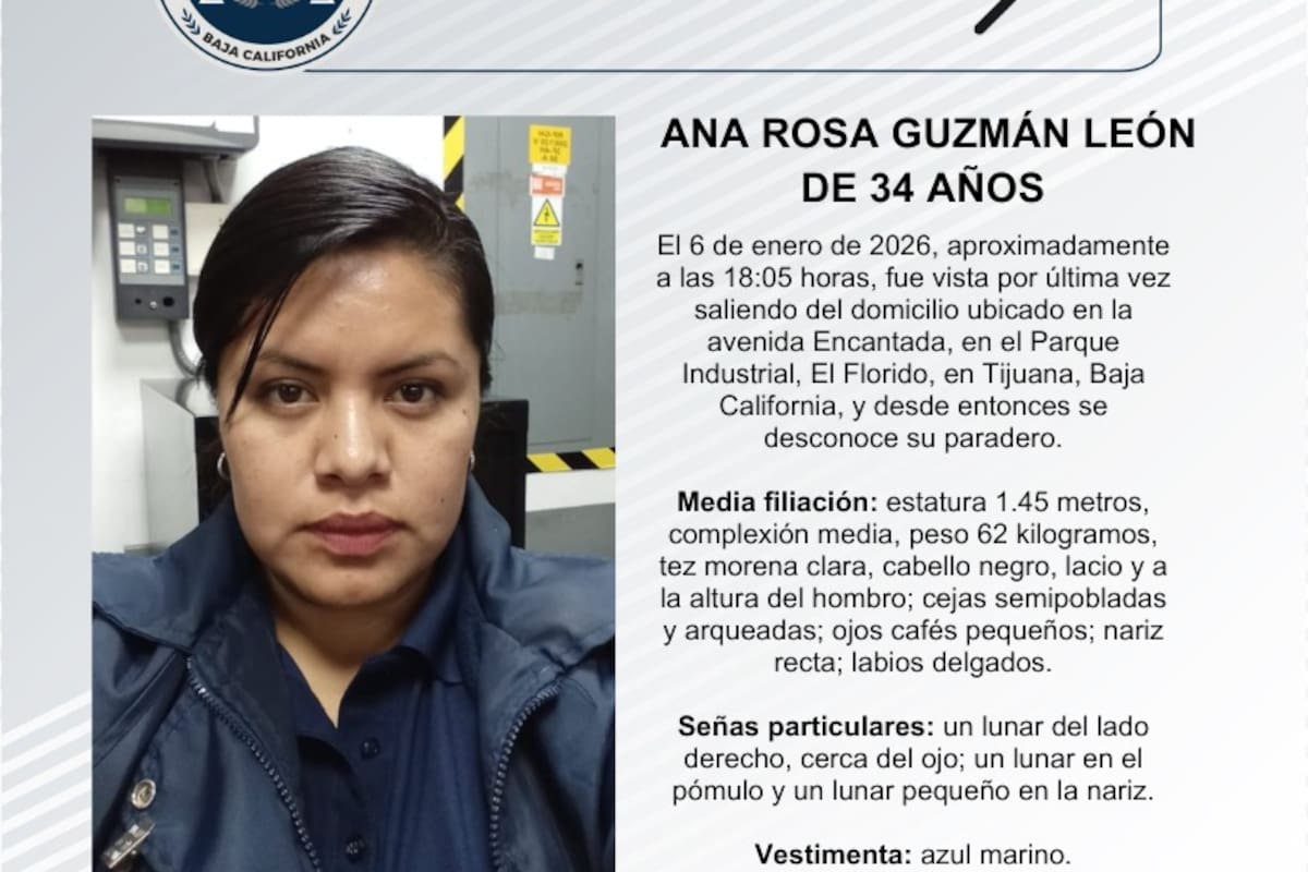 Se busca a Ana Rosa Guzmán León, de 34 años