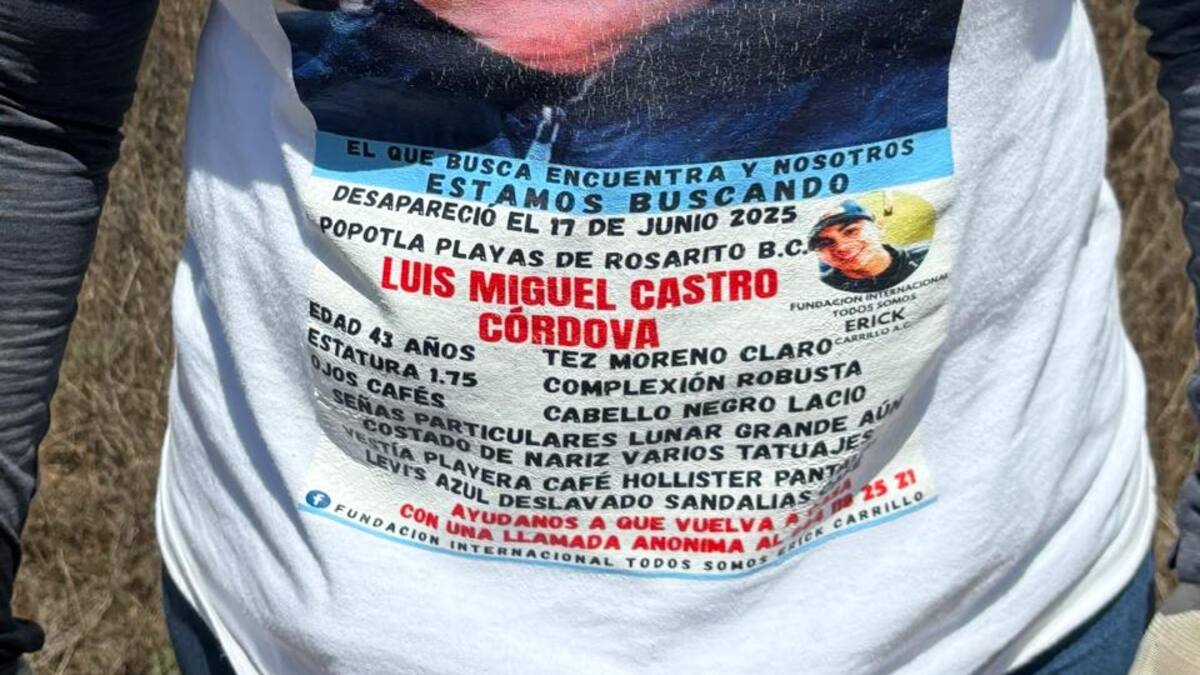 Familiares mantienen búsqueda de desaparecido en Rosarito