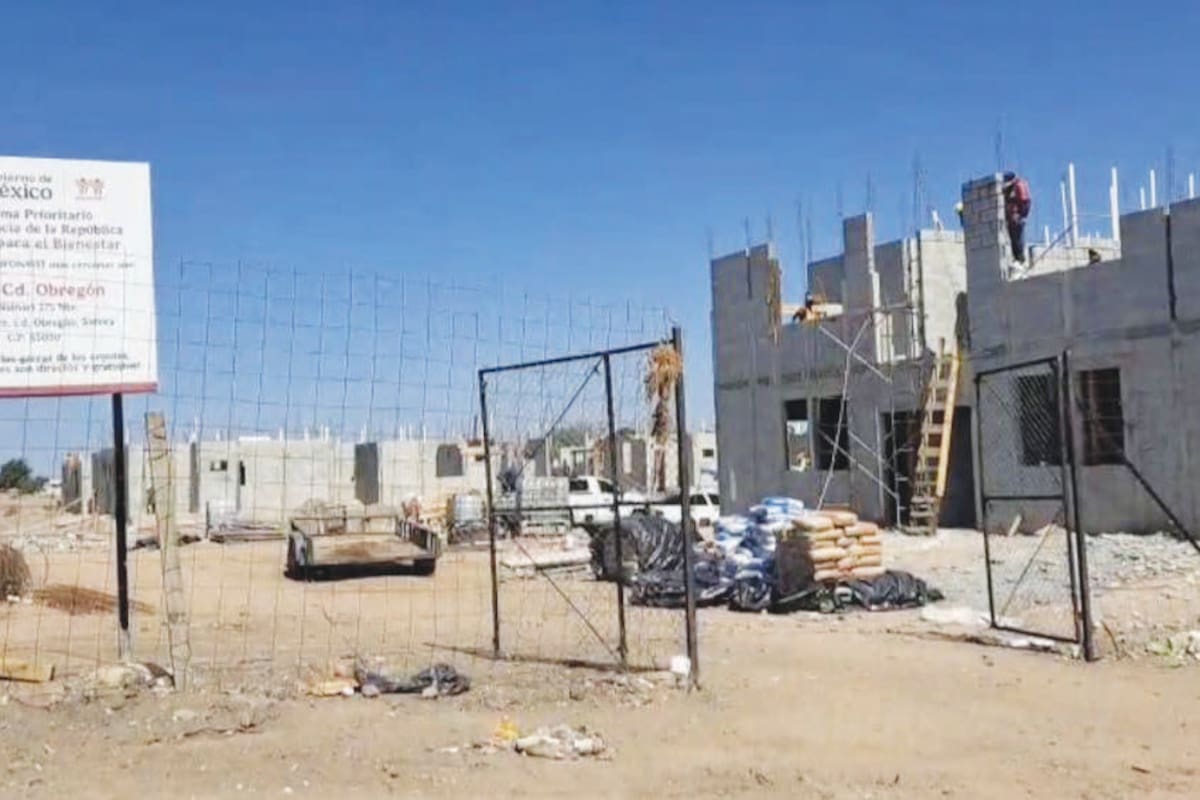 Ya levantan primeros edificios del segundo complejo de Viviendas para el Bienestar en Cajeme
