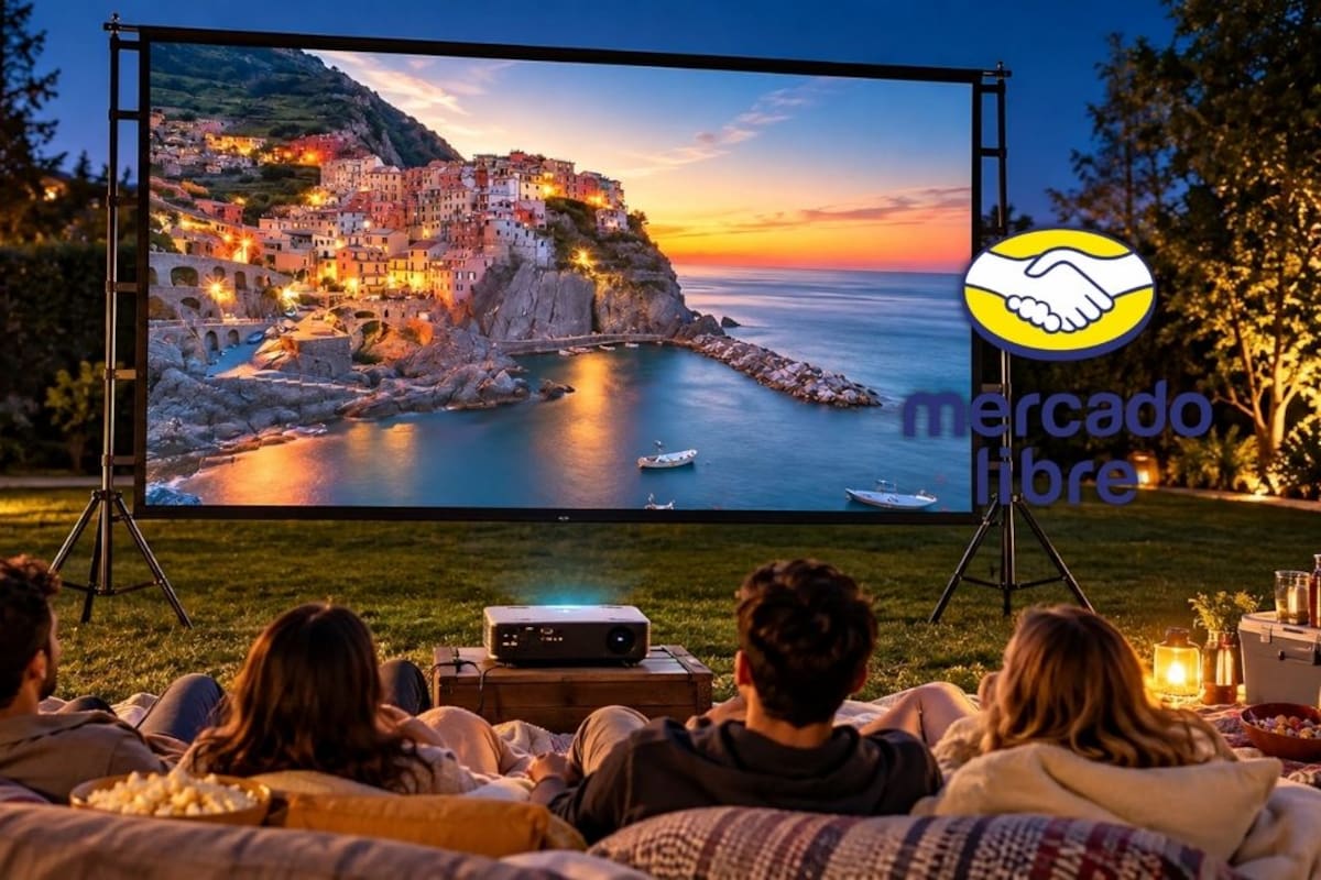 Pantalla portátil para proyector de 100 pulgadas baja a 849 pesos en Mercado Libre tras aplicar 59% de descuento