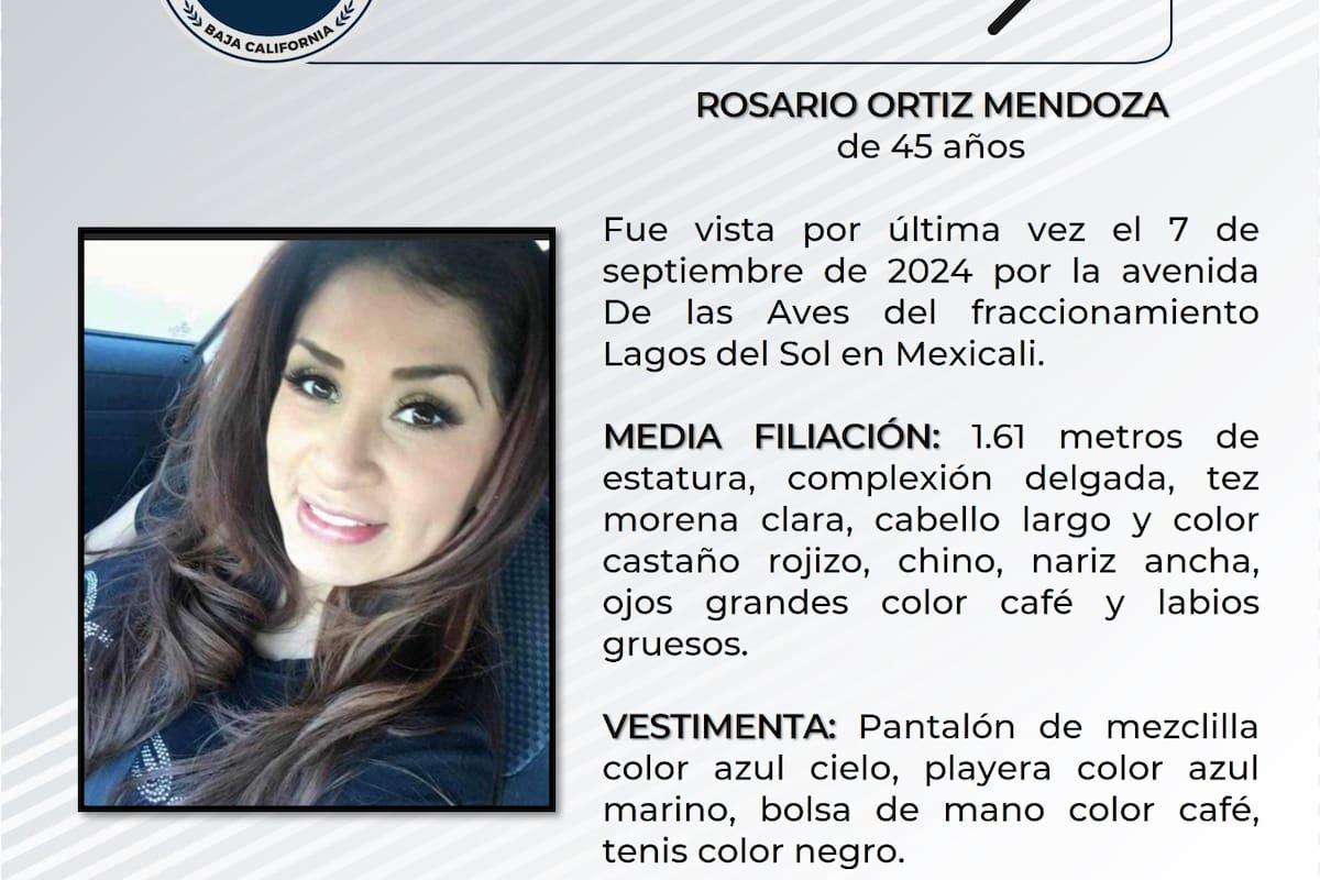 Solicitan apoyo para localizar a Rosario Ortiz Mendoza