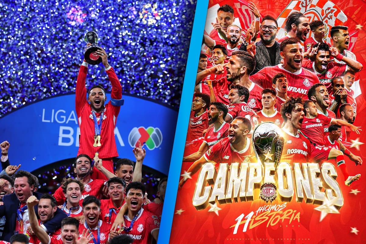 Toluca conquista su onceavo campeonato tras vencer al América en la Final del Clausura 2025