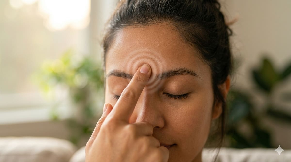 ¿Mente acelerada? Aplicar una presión suave y constante en este punto clave ayuda a reducir los niveles de cortisol y prepara el cuerpo para un descanso profundo antes de dormir.