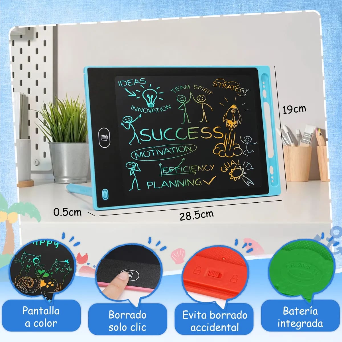 paquete de 10 tabletas de dibujo tipo “Pizarra Mágica” con tecnología LCD. | Mercado Libre