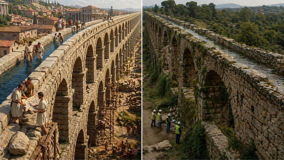 Los acueductos romanos mantenían una pendiente de apenas un metro de caída por cada kilómetro de canal, calculada sin instrumentos modernos, para garantizar que el agua fluyera por gravedad sin detenerse ni erosionar la estructura.