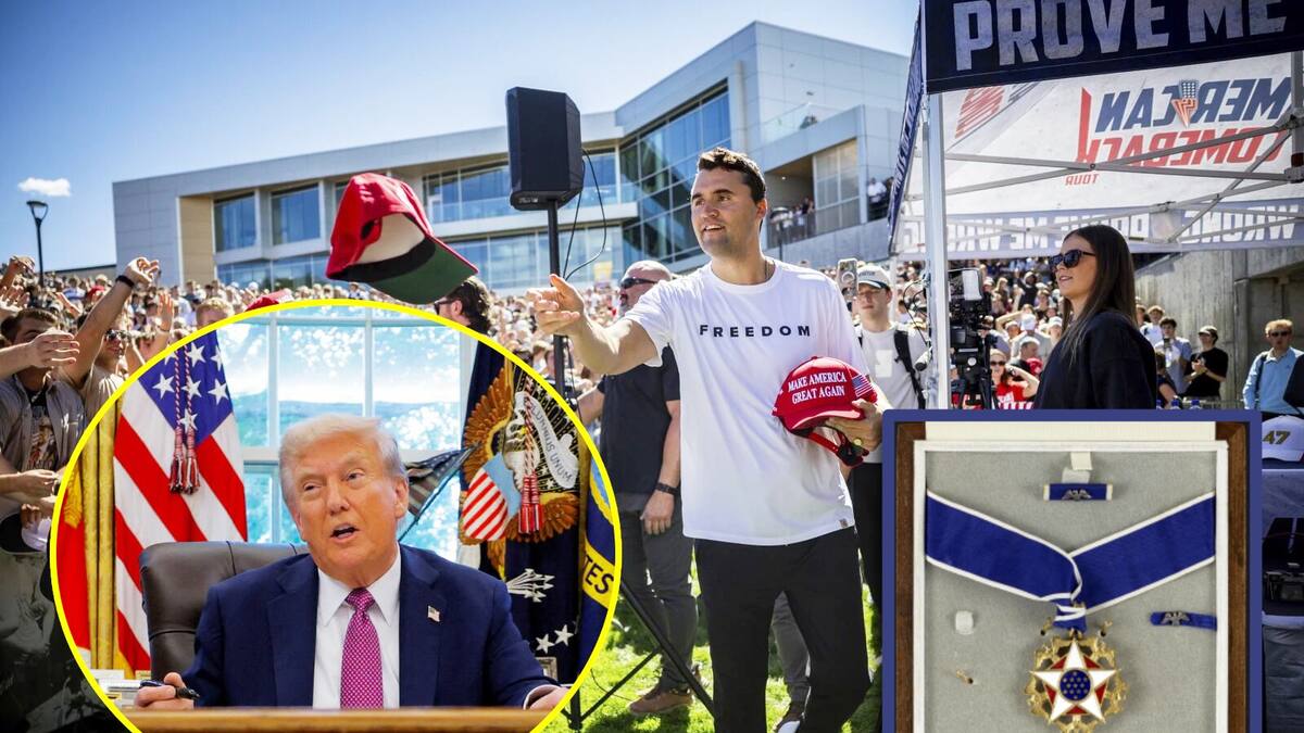 Trump otorgará póstumamente a Charlie Kirk la Medalla Presidencial de la Libertad, el máximo honor civil para reconocer una “vida de logros significativos”