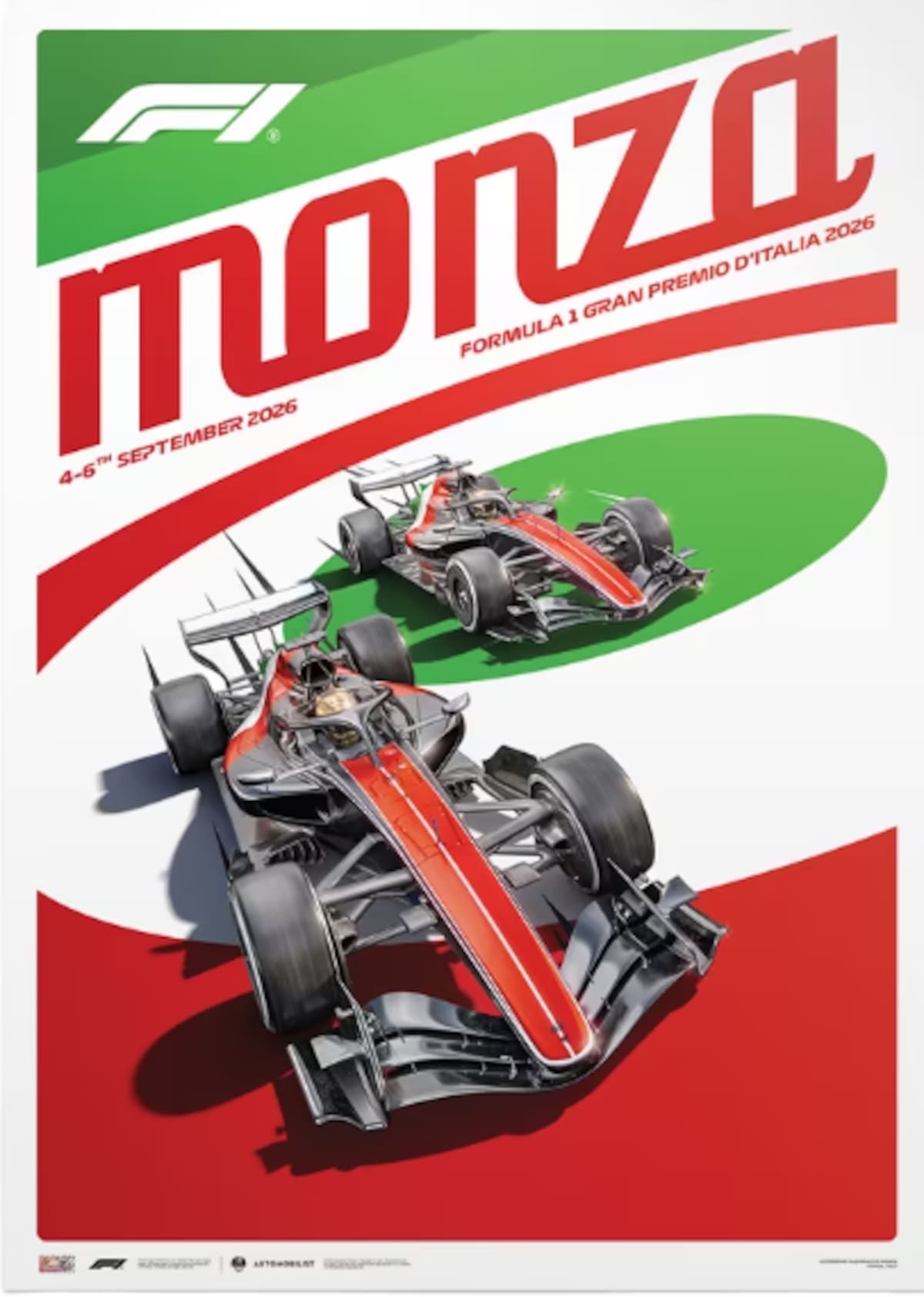 Póster oficial del GP de Italia 2026 de la F1 en Monza. (Foto: F1)