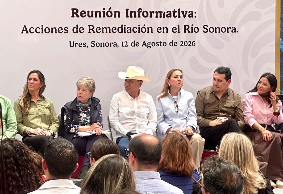 Alfonso Durazo y Alicia Bárcena informaron que el plan incluirá el retiro, tratamiento y vigilancia de materiales contaminados. FOTO: X SEMARNAT