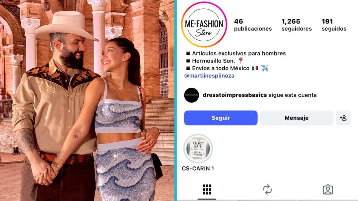 Carín León y Meylin Zúñiga lanzan en Hermosillo un bazar con vestuarios originales del artista, donde prendas de marcas como Dior y Prada se ofrecen entre 6 mil y 59 mil 900 pesos