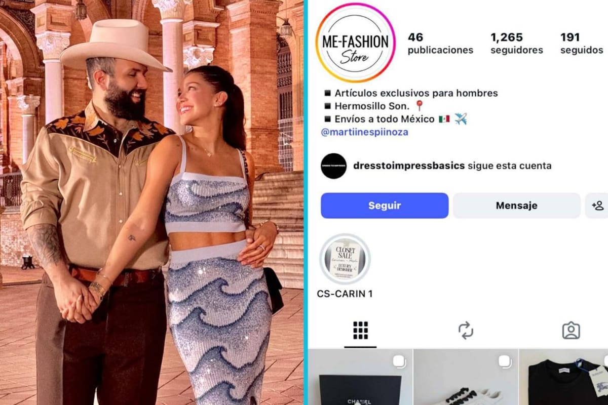 Carín León y Meylin Zúñiga lanzan en Hermosillo un bazar con vestuarios originales del artista, donde prendas de marcas como Dior y Prada se ofrecen entre 6 mil y 59 mil 900 pesos