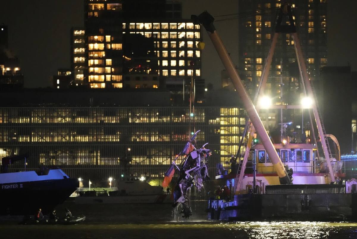 Tragedia en Río Hudson: la escena donde murió la familia del CEO de Siemmens. | Crédito: AP