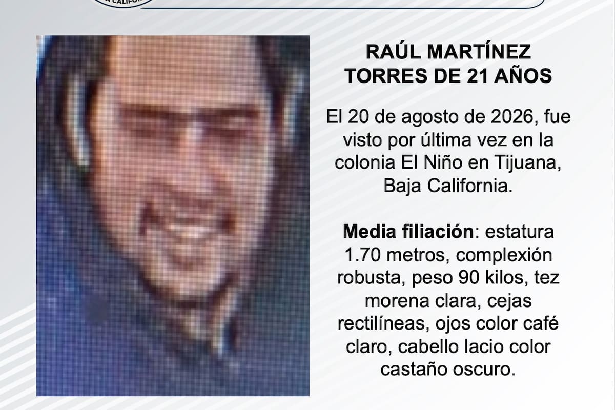Se busca Raúl Martínez Torres de 21 años