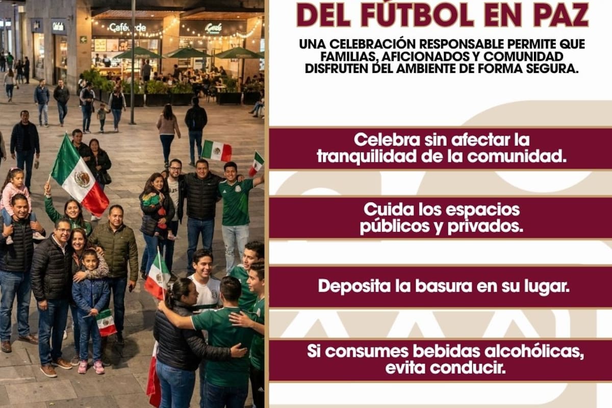 Exhortan a celebrar con responsabilidad durante el partido de México