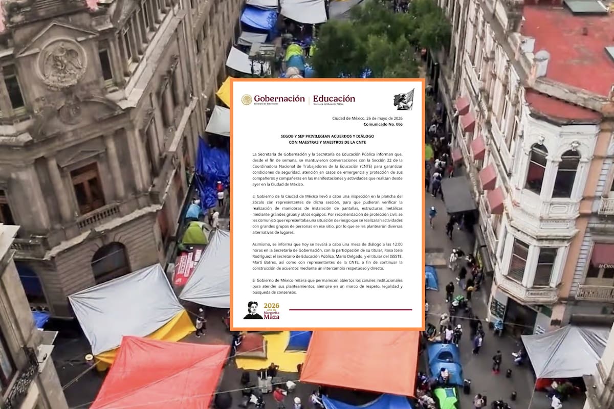 La CNTE aceptó dialogar con Rosa Icela Rodríguez, Mario Delgado y Martí Batres tras un fin de semana de protestas donde se les negó acceso al Zócalo por trabajos del FIFA Fan Fest 2026