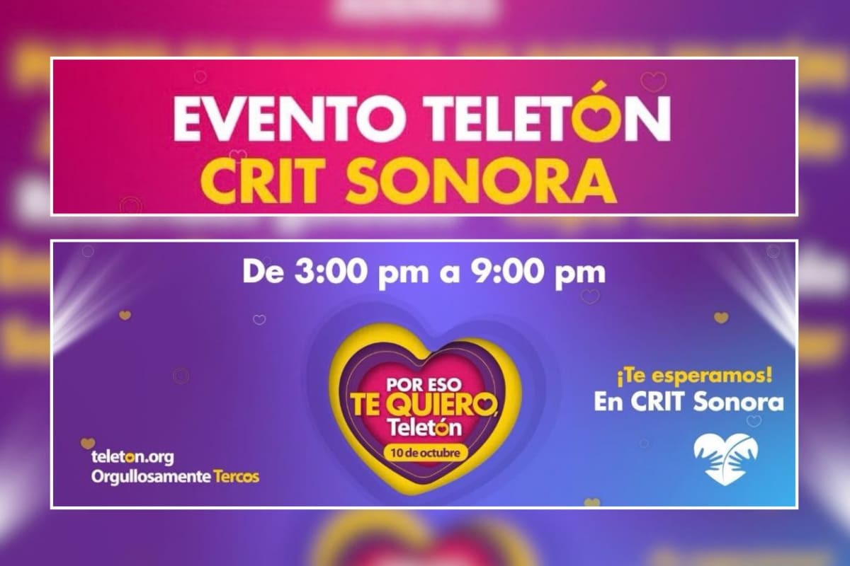 Teletón 2026 en el CRIT Sonora tendrá música, juegos y actividades el sábado 10 de octubre en Hermosillo
