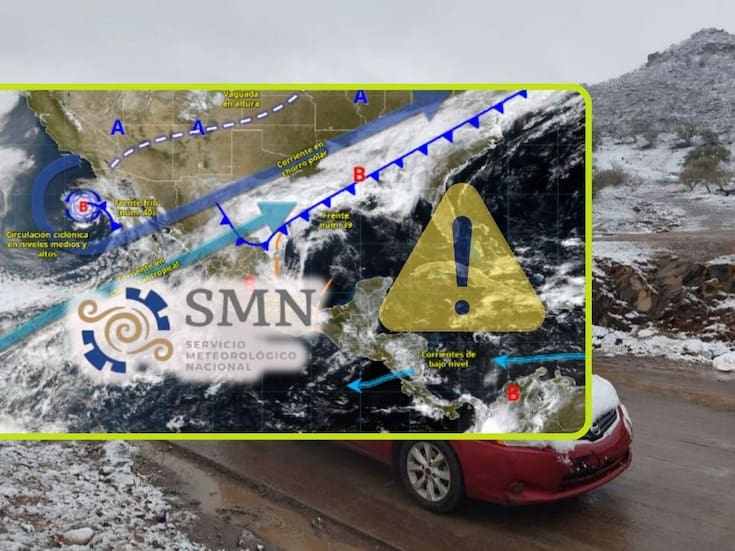 Tormenta invernal y frente frío 40 seguirán ‘congelando’ estos estados martes y miércoles con lluvias fuertes, nevadas, vientos con rachas de 80 km/h y heladas de hasta -10°C; SMN advierte por posible formación de tornados