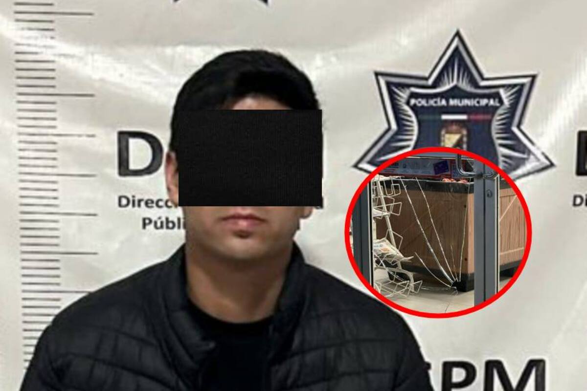 Rompe la puerta del Oxxo de su ex y termina detenido