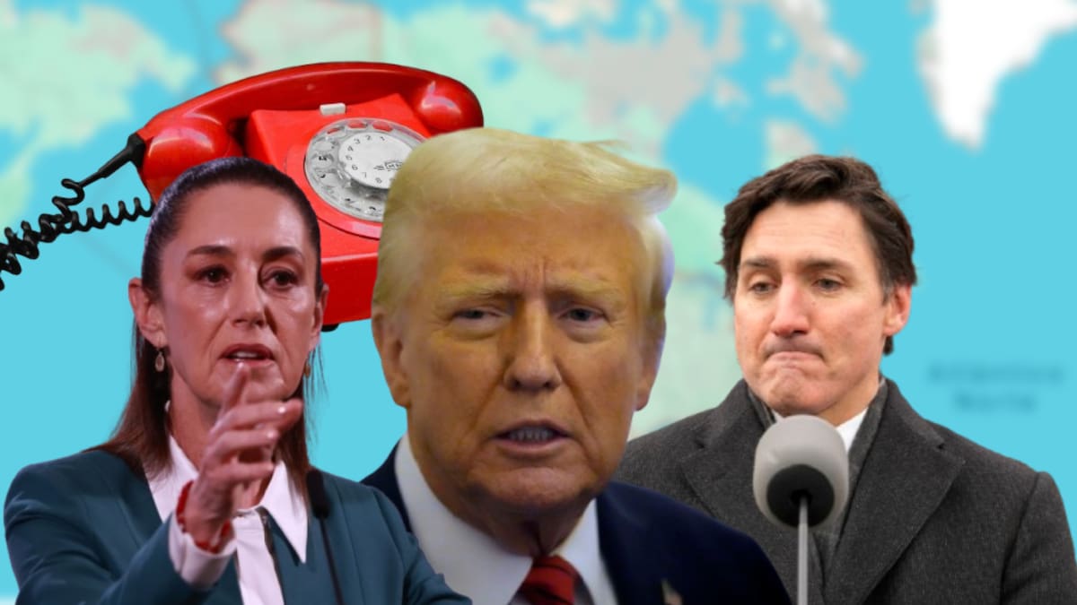 Donald Trump, presidente de Estados Unidos, llamó a Claudia Sheinbaum, presidenta de México, y el primer ministro de Canadá, Justin Trudeau, sobre la imposición de aranceles. | AP
