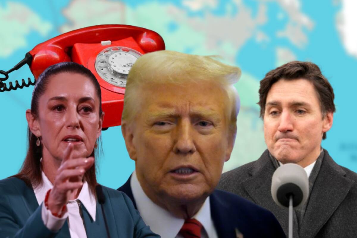 Trump compara las llamadas con Sheinbaum y Trudeau sobre aranceles