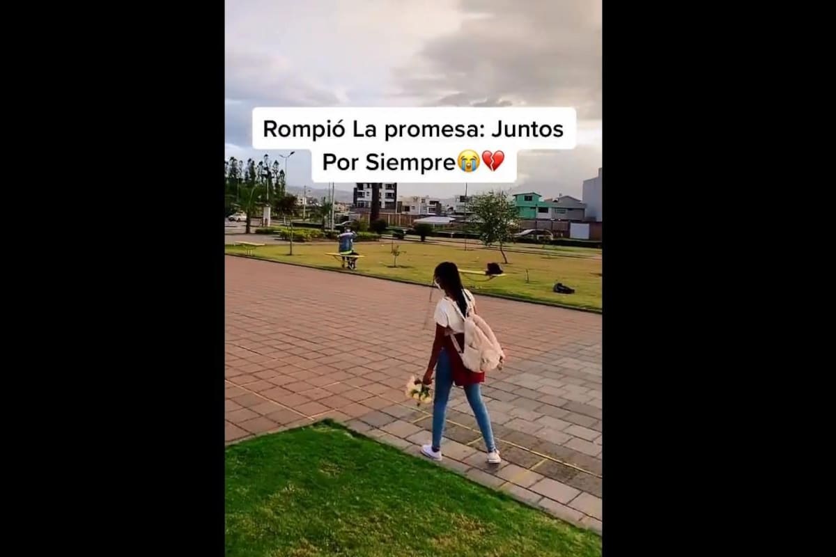 VIRAL TIKTOK: Mujer encuentra a su pareja engañándola en un parque