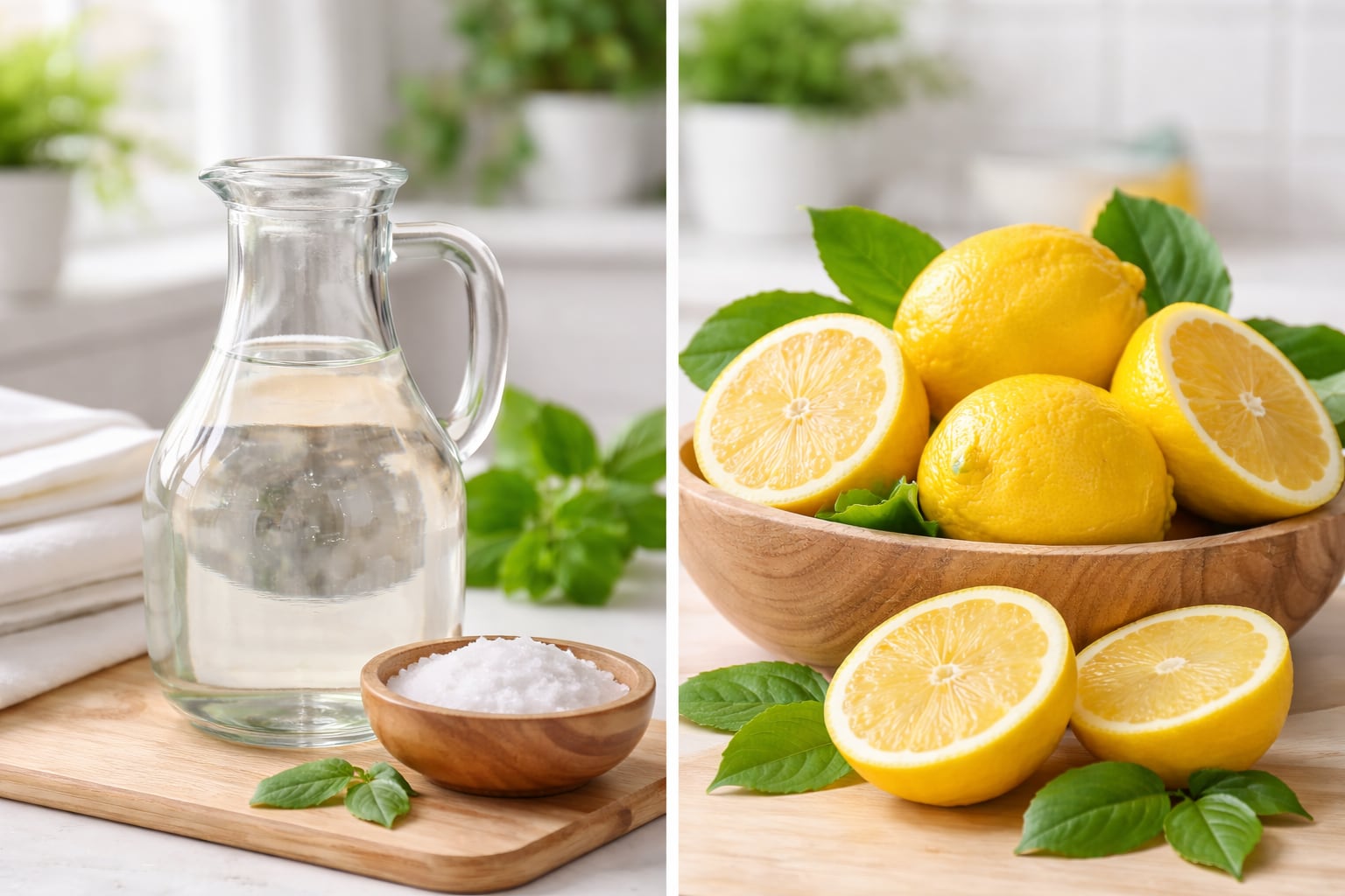 El uso de ingredientes naturales como el vinagre y el limón se ha popularizado por su efectividad y bajo costo | Imagen hecha con IA