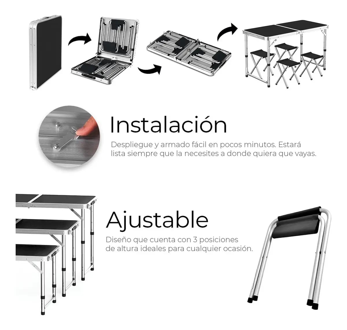 Mesa plegable para camping de la marca Raganet | Mercado Libre