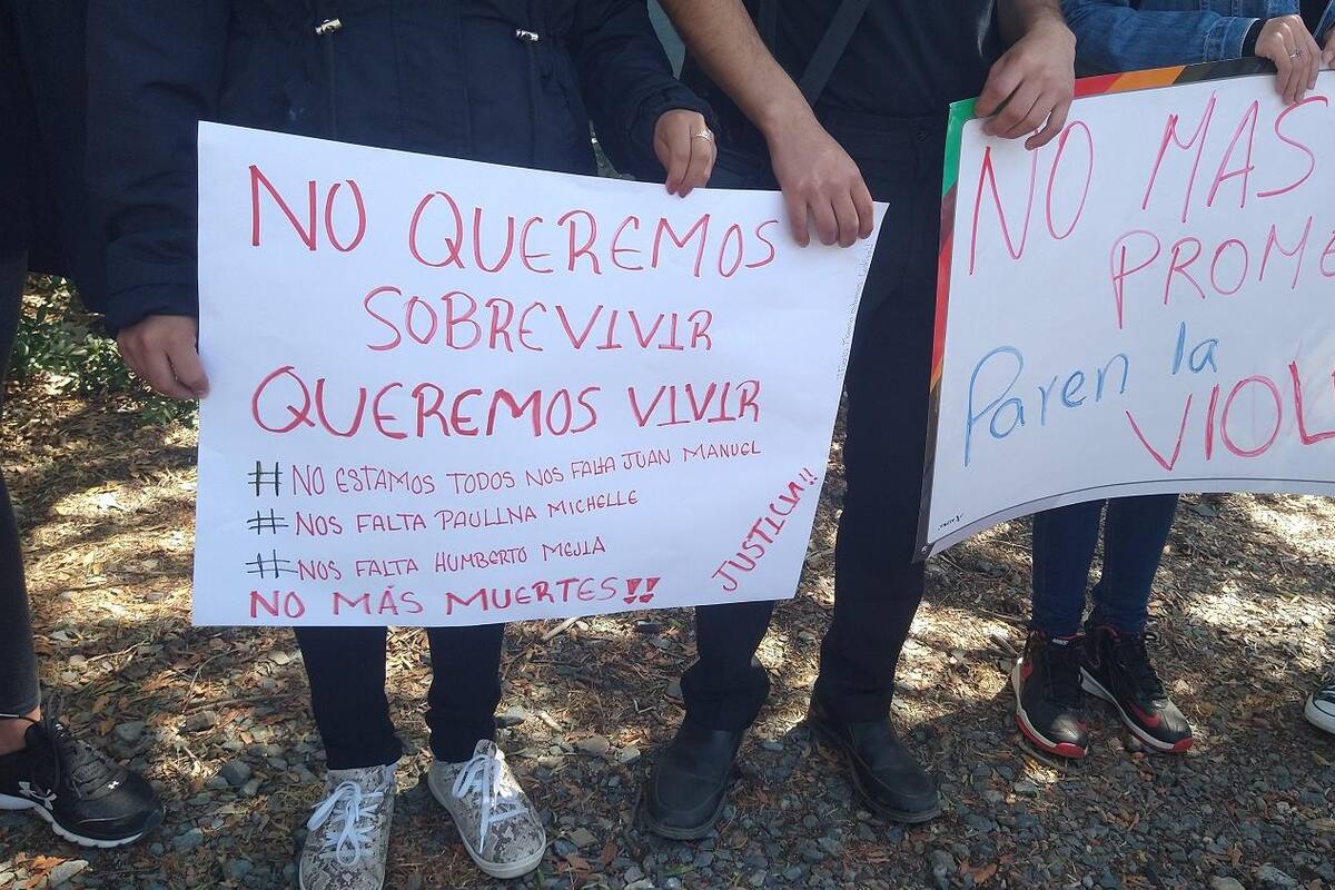 Estudiantes realizan protesta por la inseguridad en Tijuana