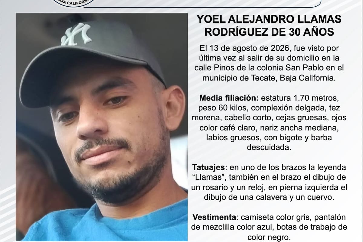 Se busca a Yoel Alejandro Llamas Rodríguez de 30 años