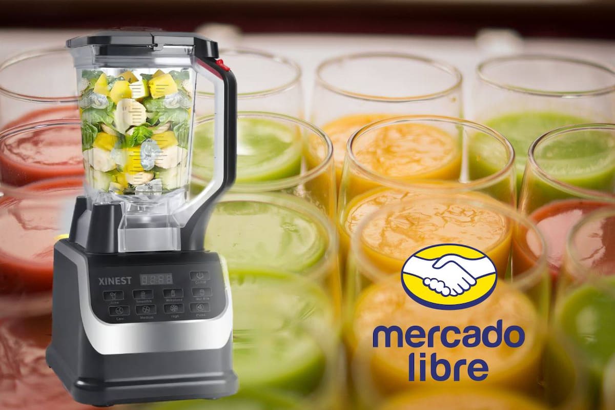 La licuadora Xinest de 2.1 litros que Mercado Libre bajó de precio un 46% y tiene capacidad para preparar batidos y bebidas con hielo en casa