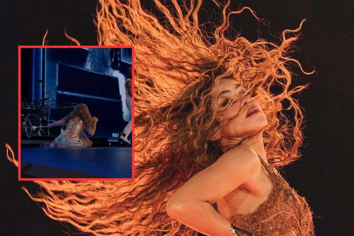 Shakira sufre caída en concierto en El Salvador y se levanta de inmediato: “Soy de caucho”